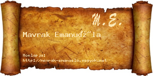 Mavrak Emanuéla névjegykártya